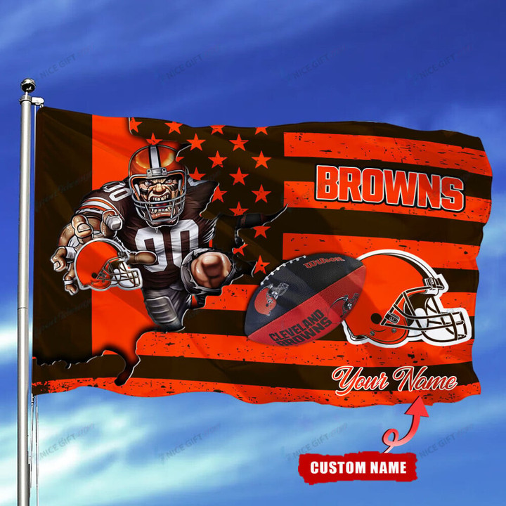 NFL Cleveland Browns (Your Name) Flag Nicegift FLG-D8E8