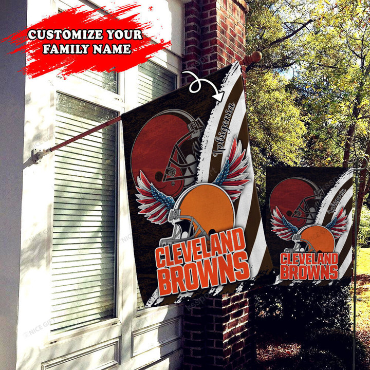 NFL Cleveland Browns (Your Name) Flag Nicegift FLG-Y2Y7