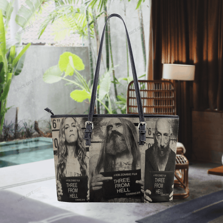 3 From Hell Leather Tote Bag 3D Nicegift LTB-M3A3