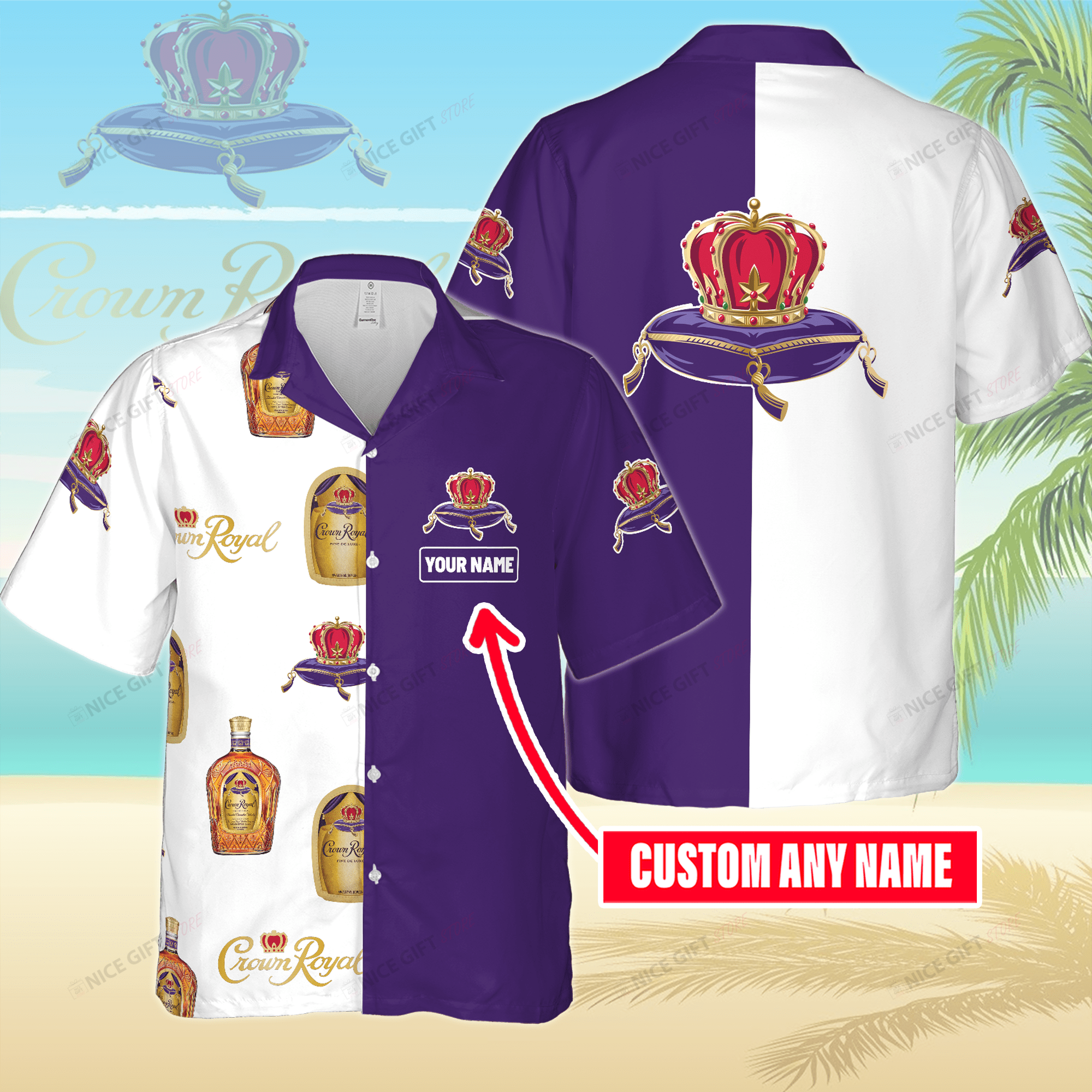 Crown Royal Custom Name Hawaiian Shirt 3HS-S2O8