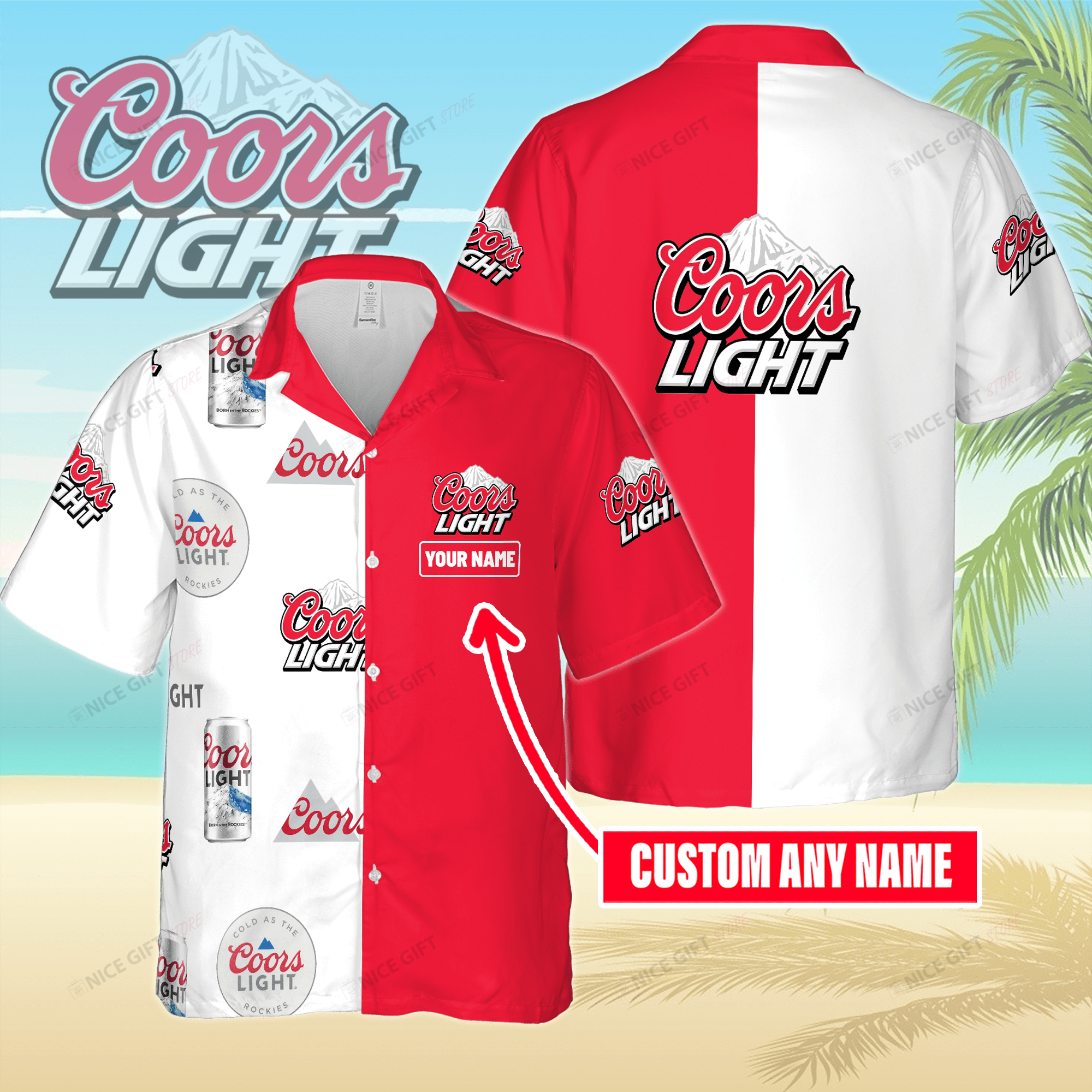 Coors Light Custom Name Hawaiian Shirt 3HS-L9K1
