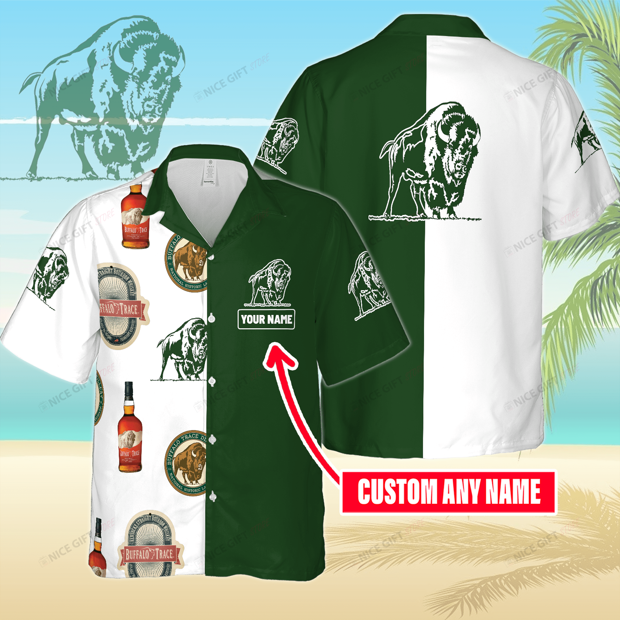 Buffalo Trace Custom Name Hawaiian Shirt 3HS-P2H2