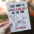 I Just Want To Touch Your Butt All The Time Card Personalized Gift For Couple