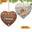 All I Want For Christmas Is You Dog Memorial Christmas Ornament Personalized Dog Memorial Gift For Dog Lovers