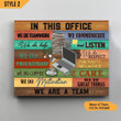In This Office We Do Team Work Horizontal Canvas Poster Framed Print Personalized Team Gift For Work