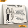 Let's Grow Old Together Horizontal Canvas Poster Framed Print Personalized Wedding Anniversary Gift For Wife Husband