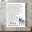 French Bulldog Waiting At The Door Dog Horizontal Canvas Poster Framed Print Personalized Dog Memorial Gift For Dog Lovers