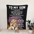 To My Son Blanket From Mom I Will Always Be Your Mom Lions Mom And Cub Personalized Gift For Son