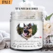 Personalized Candle Dog Memorial Custom Photo Dog Loss Gift