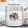 Personalized Candle Dog Memorial Custom Photo Dog Loss Gift