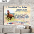 Personalized Canvas Horse Memorial Custom Photo Horse Loss Gift I Thought Of You Today But That Is Nothing New Horse Poem