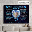 Custom Canvas Print | When Tomorrow Starts Without Me | Personalized Sympathy Gift For Loss Of Father