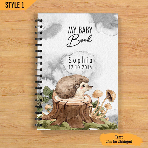 Personalized Baby Book Baby Journal Pregnancy Planner Pregnancy Journal New Mom Gifts Forest Animals Nursery Woodland Nursery