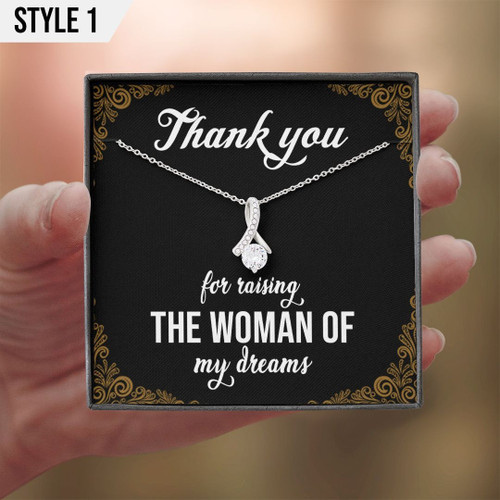 To My Mother In Law Alluring Beauty Necklace Thank You For Raising The Woman Of My Dreams Personalized Gift For Mother Of The Bride