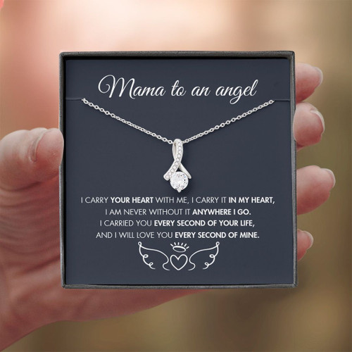 Angel Baby Alluring Beauty Necklace For Mom Mama Of An Angel Personalized Miscarriage Gift Pregnancy Loss Gift