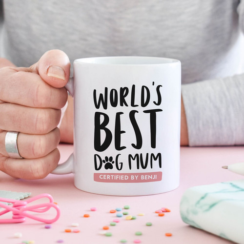 World's Best Dog Mom Certified Dog Mug Personalized Gift For Mom