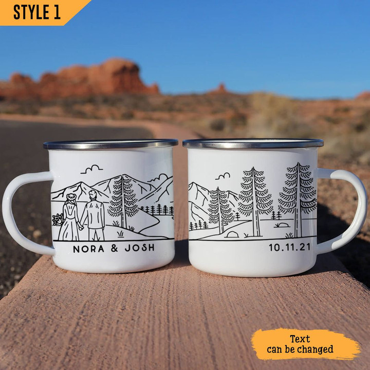 Mr And Mrs Camping Mug Personalized Wedding Anniversary Gift For Wife Husband