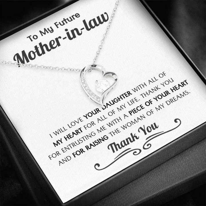 To My Mother In Law Forever Love Necklace I Will Love Your Daughter With All Of My Heart For All Of My Life Personalized Gift For Mother In Law