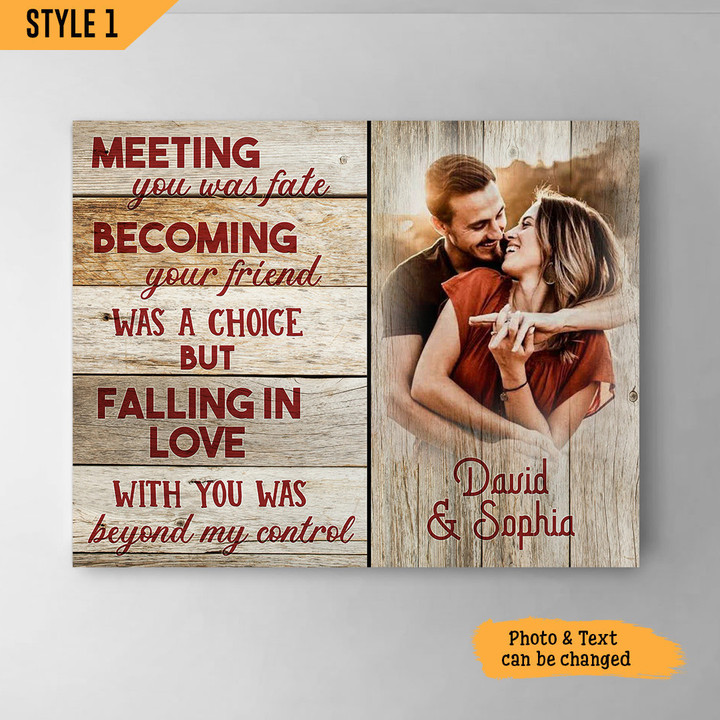 Custom Canvas Print Meeting You Was Fate Wedding Anniversary Gift For Husband And Wife