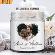 Personalized Candle With Photo - Personalized Wedding Anniversary Gift