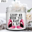 Light Me When You Want A BJ Candle Personalized Wedding Anniversary Gift For Husband