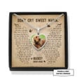 Don't Cry Sweet Mama Printable Necklace Butterfly Shape Personalized Dog Memorial Gift For Dog Mom
