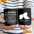 To My Grandson Black Mug If Ever There Is Tomorrow When We're Not Together Personalized Gift For Grandson