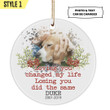 Loving You Changed My Life Losing You Did The Same Dog Memorial Christmas Ornament Personalized Dog Memorial Gift For Dog Lovers