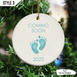 Pregnancy Announcement Christmas Ornament Personalized Gift For New Parent