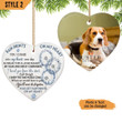 Paw Prints On My Heart Dog Memorial Christmas Ornament Personalized Dog Memorial Gift For Dog Lovers