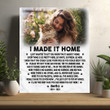 Custom Canvas Print | I Made It Home Cat Poem | Personalized Cat Memorial Gift With Cat Picture