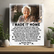 Custom Canvas Print | I Made It Home | Personalized Sympathy Gift For Loss Of Mother