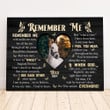 Remember Me With Smiles Not Tears Horse Printable Horizontal Canvas Poster Framed Print Heart Shape Personalized Horse Memorial Gift For Horse Lovers