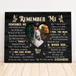 Custom Canvas Print | Remember Me Horse Poem | Personalized Horse Memorial Gift With Horse Picture