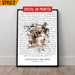 Song Lyrics Vertical Canvas Poster Framed Print Personalized Wedding Anniversary Gift For Wife Husband