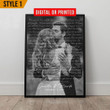 Song Lyrics Vertical Canvas Poster Framed Print Personalized Wedding Anniversary Gift For Wife Husband