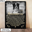 Remember Me With Smiles Not Tears Dog Printable Vertical Canvas Poster Framed Print Personalized Dog Memorial Gift For Dog Lovers