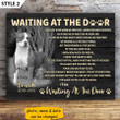I'll Be Waiting At The Door Dog Poem Printable Horizontal Canvas Poster Framed Print Black Background Personalized Dog Memorial Gift For Dog Lovers