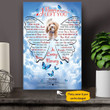 I Never Left You I Watch You Everyday Dog Vertical Canvas Poster Framed Print Heaven Wings Personalized Dog Memorial Gift For Dog Lovers
