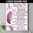 When I Simply Say I Miss Her Memorial Vertical Poster Canvas Framed Print Feather Fading Into Birds Memorial Gift For Loss Of Loved One