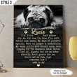 I'm Free Don't Grieve For Me For Now I'm Free Dog Vertical Canvas Poster Framed Print Personalized Dog Memorial Gift For Dog Lovers