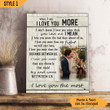 When I Say I Love You More Vertical Canvas Poster Framed Print Personalized Wedding Anniversary Gift For Wife Husband