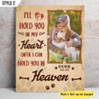 I'll Hold You In My Heart Until I Can Hold You In Heaven Dog Vertical Canvas Poster Framed Print Personalized Dog Memorial Gift For Dog Lovers