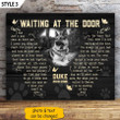 Personalized Canvas Dog Memorial Custom Photo Dog Loss Gift Waiting At The Door Dog Poem