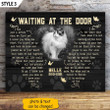 Personalized Canvas Cat Memorial Custom Photo Cat Loss Gift Waiting At The Door Cat Poem