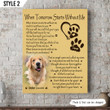 Personalized Canvas Dog Memorial Custom Photo Dog Loss Gift When Tomorrow Starts Without Me Dog Poem