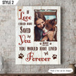 Personalized Canvas Dog Memorial Custom Photo Dog Loss Gift If Love Could Have Saved You You Would Have Lived Forever