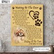 Personalized Canvas Dog Memorial Custom Photo Dog Loss Gift Waiting At The Door Dog Poem