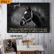 Personalized Canvas Horse Memorial Custom Photo Horse Loss Gift When Tomorrow Starts Without Me Horse Poem