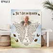 Personalized Canvas Sympathy Gift For Loss Of Husband Custom Photo Memorial As I Sit In Heaven Butterfly